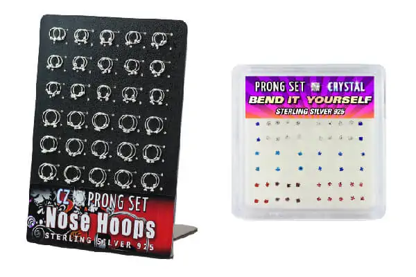 wholesale sterling silver nose rings and studs