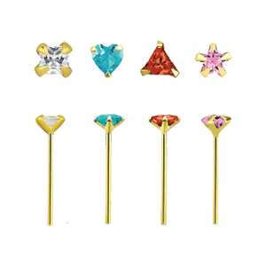 14KT gold nose piercings wholesaler