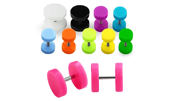 Fake plug earrings