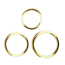 three seamless rings in different sizes