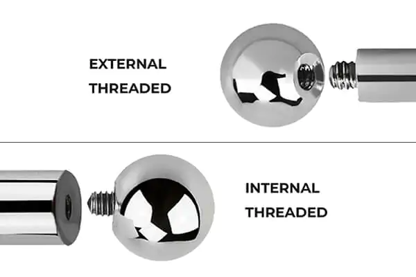 external and internal threaded barbells