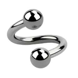 high polished S curved barbell