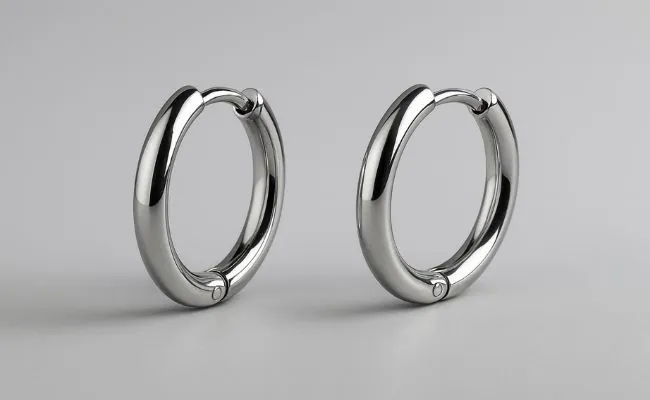 Two hinged segment rings with polished finishing