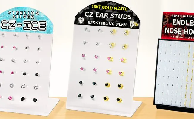Acrylic display stands used to improve jewellery sales