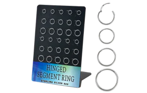 Black body jewellery displays for sgement rings