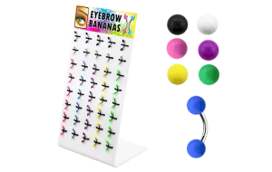 white Display for eyebrow bananas piercings