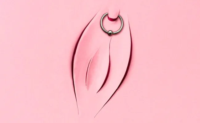 Illustration of a VCH Piercing adorned with a captive bead ring
